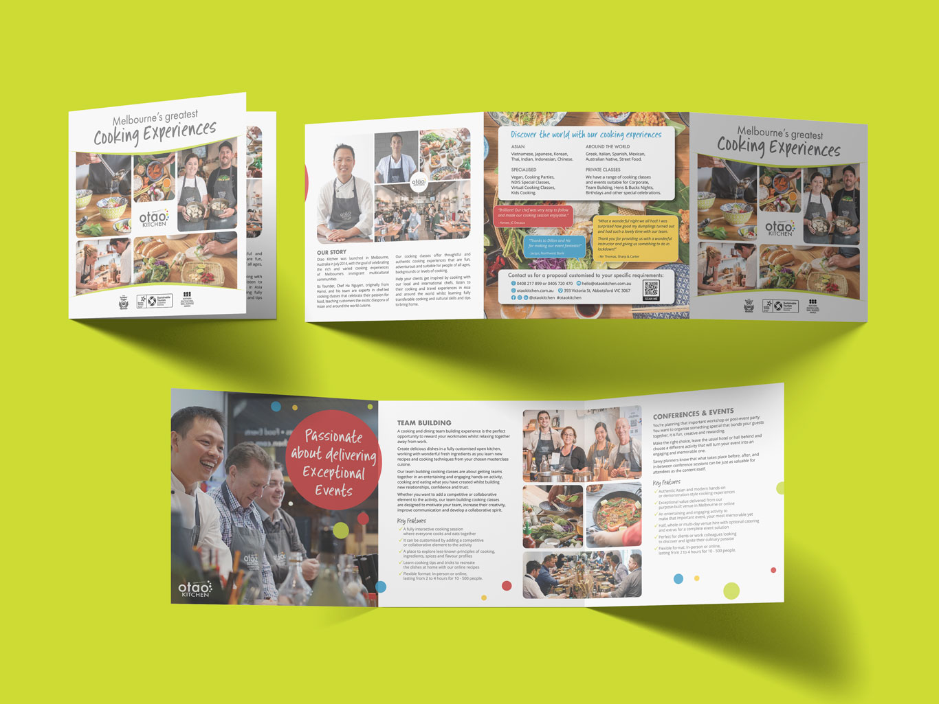 Otao Kitchen Trade Show Tri-fold Brochure