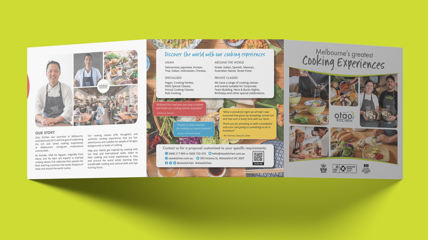 Otao Kitchen Trade Show Trifold - Outer Pages