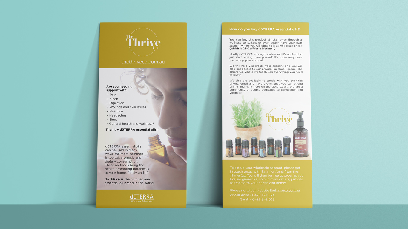 Double-sided DL Flyer Design for The Thrive Co.