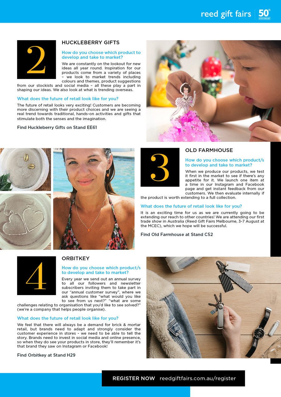 Australian Gift Guide Advertorial for Reed Gift Fairs Melbourne - page 2