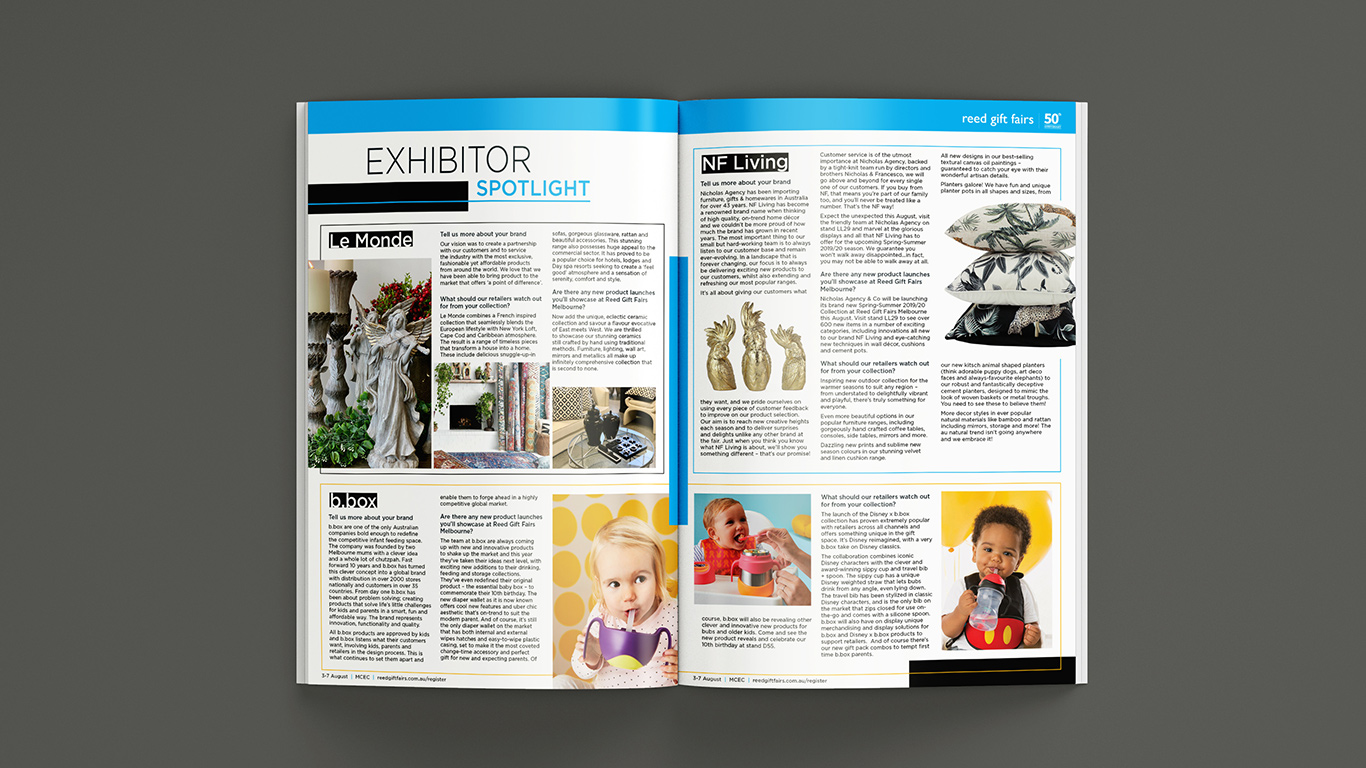 Australian Gift Guide Advertorial for Reed Gift Fairs Melbourne - pages 3-4