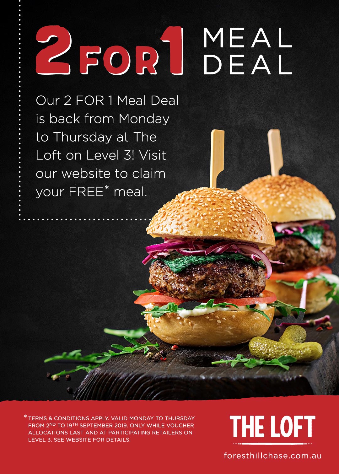 2-fo-1 Meal Deal Promo Design for Digital Screen