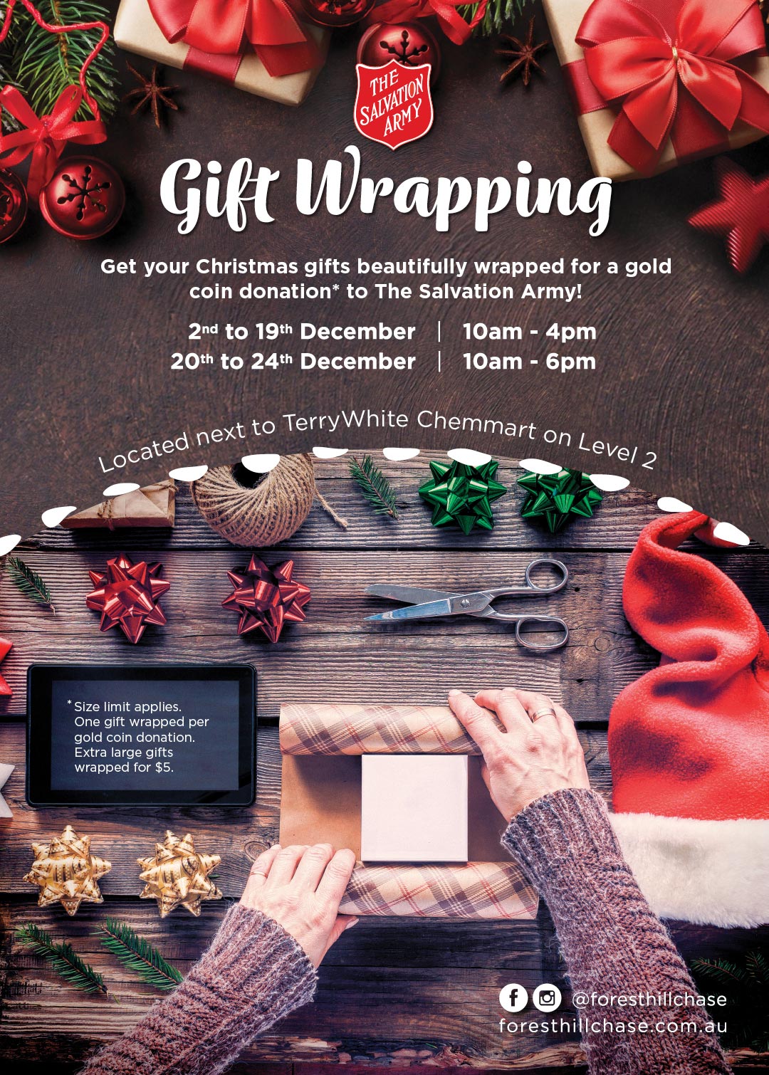 Christmas Gift Wrapping Design for Digital Screen