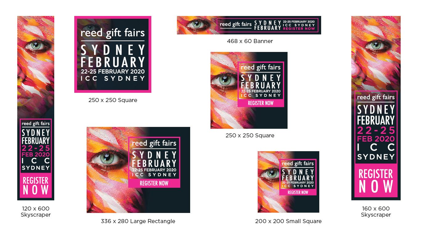 Google Ads Design for Reed Gift Fairs Sydney